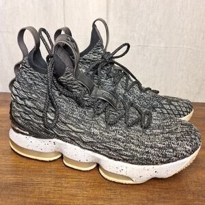 Nike LeBron 15 Basket ball shoes Sneakers Flyknit 8.5(Y7) Hightop Ashes Colorway